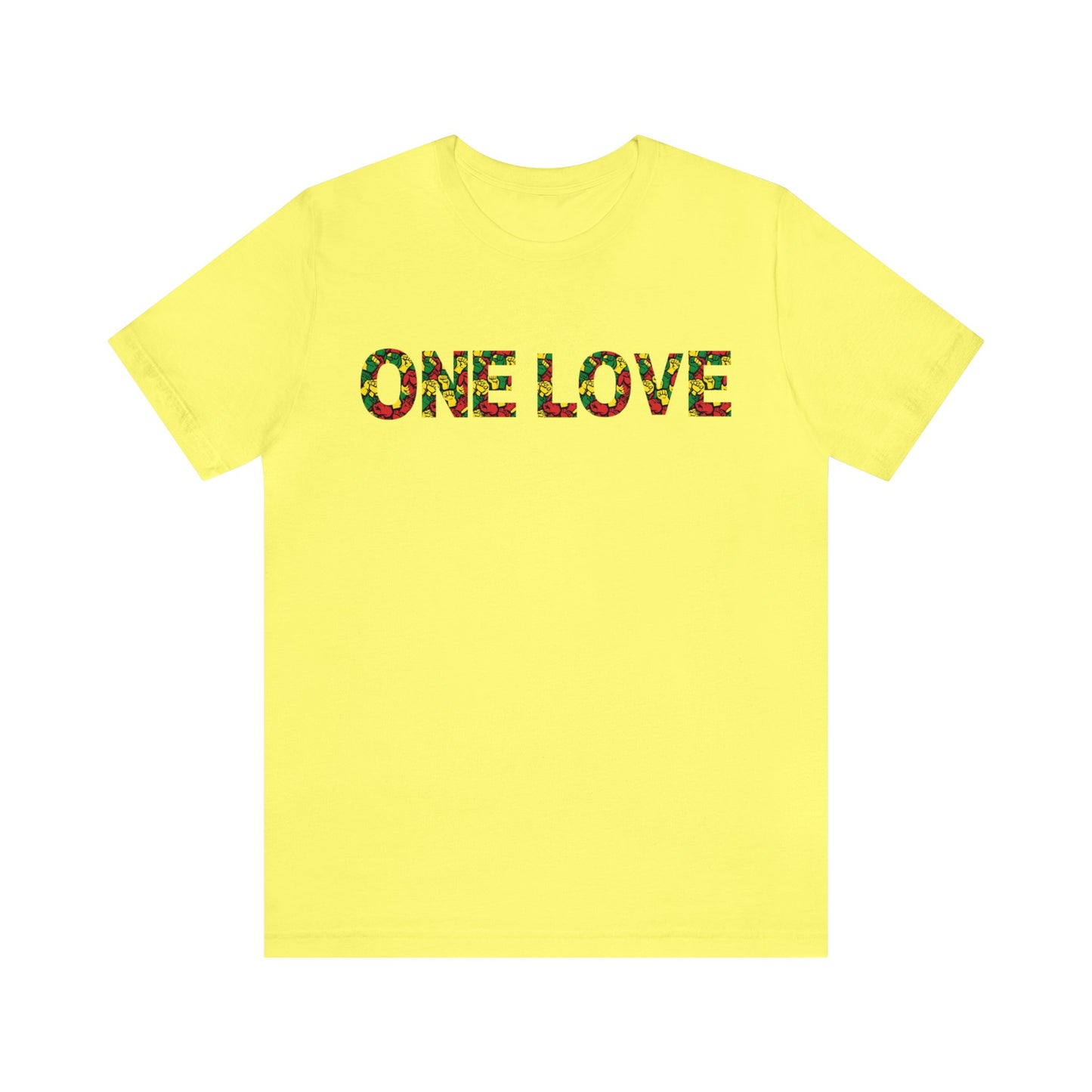 ONE LOVE POWER DESIGN GRAPHIC CREWNECK TSHIRT