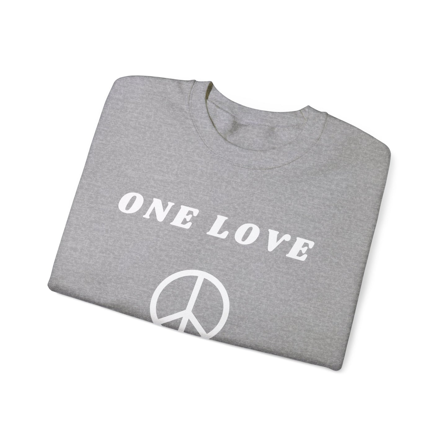 ONE LOVE PEACE CREWNECK SWEATSHIRT GIFT