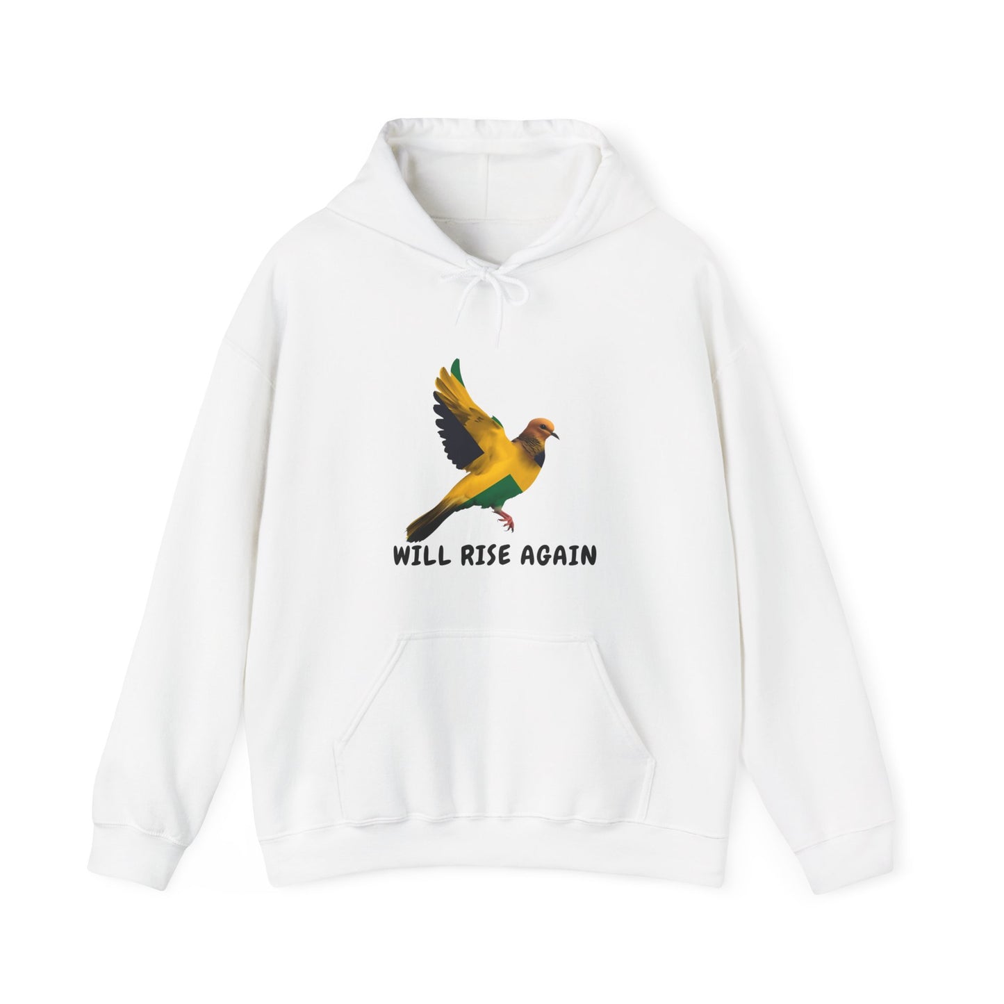 Will Rise Again Jamaica Bird Inspirational Hooded Pullover