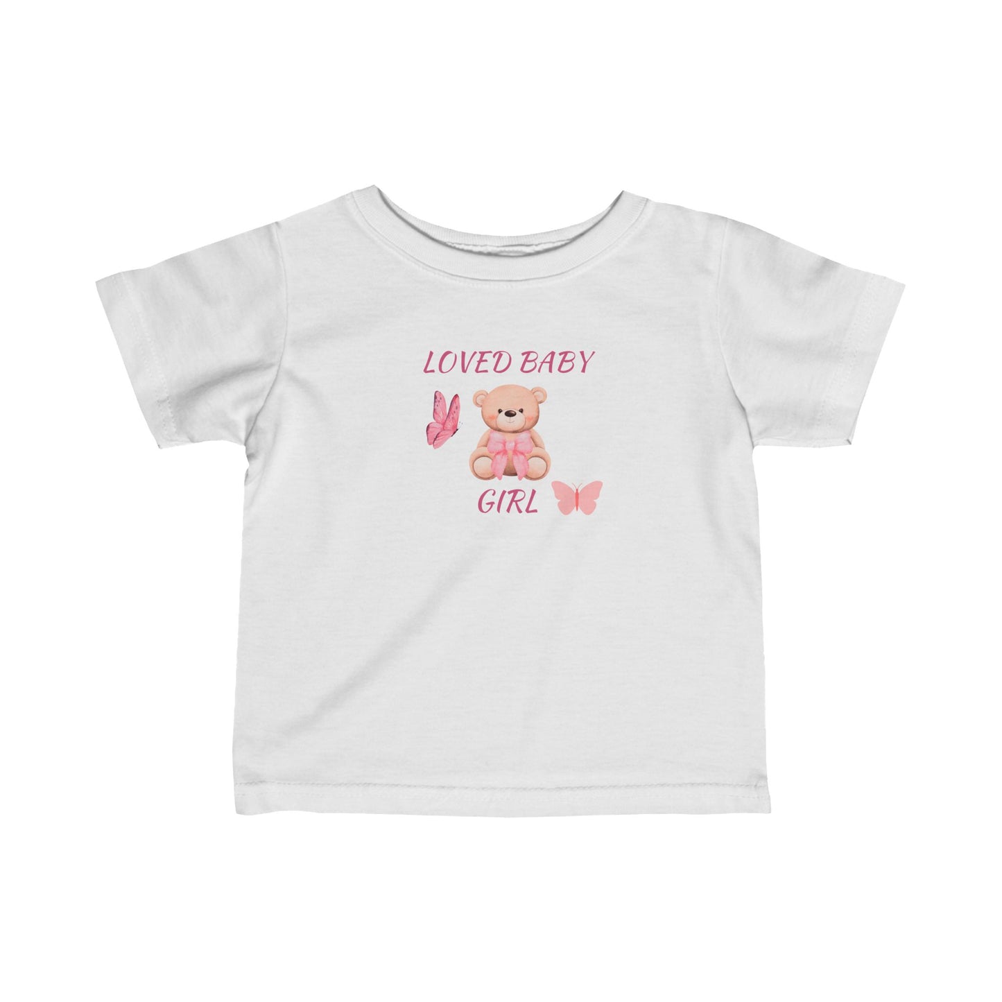 INFANT GIRL LOVED GIRL SHORT SLEEVE TEE SHIRT