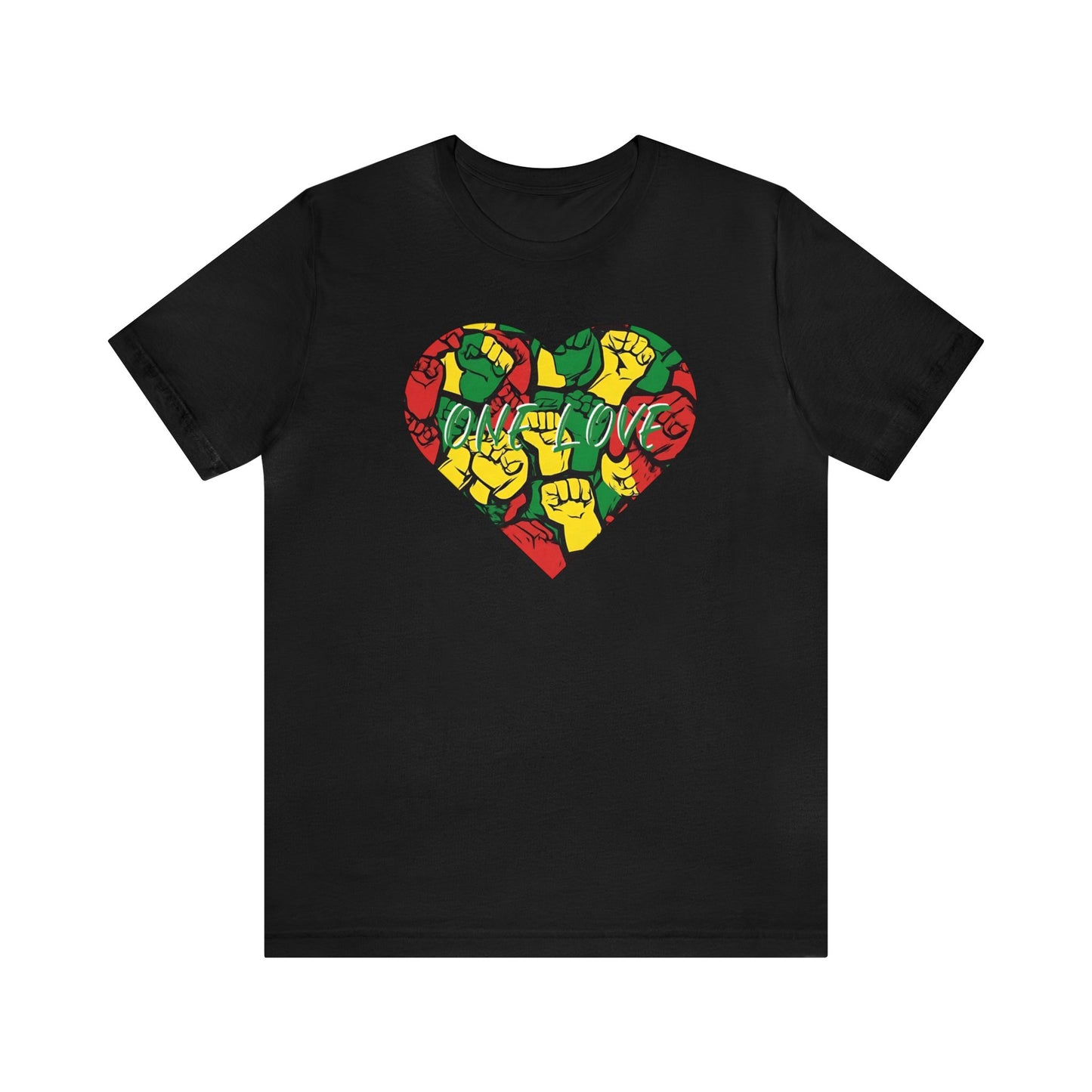 ONE LOVE AND POWER CREWNECK SHORT SLEEVE TSHIRT