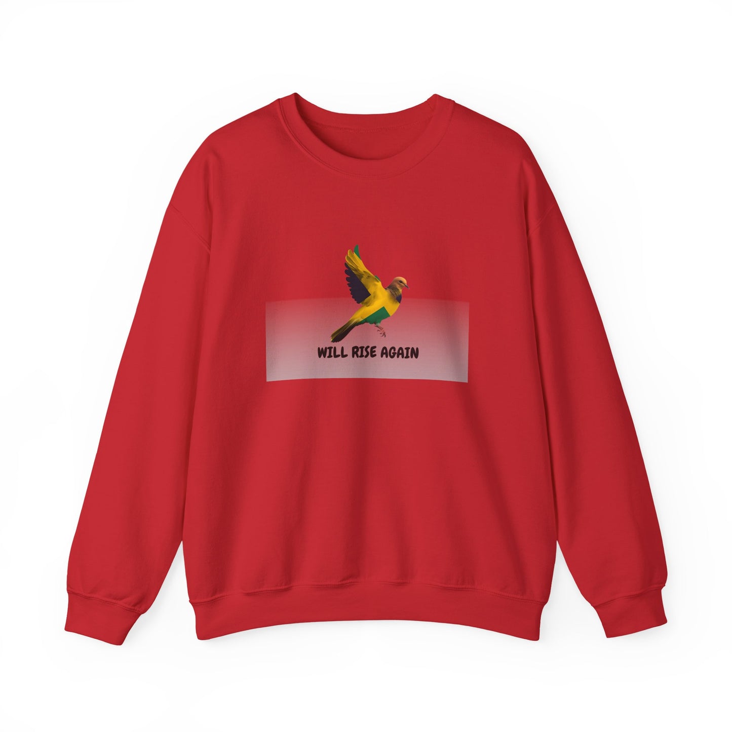 Jamaica Will Rise Again Flying Bird Inspirational Graphic Sweatshirt