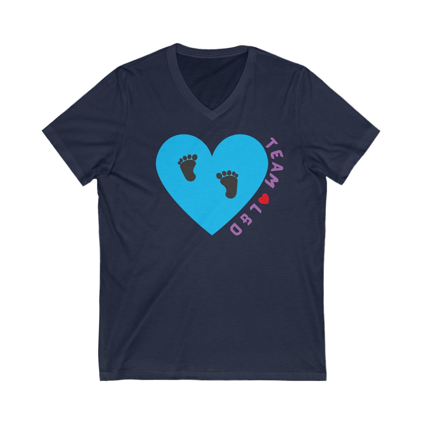 UNISEX V NECK TEAM L& D TSHIRTS FOR LABOR AND DELIVERY NURSES