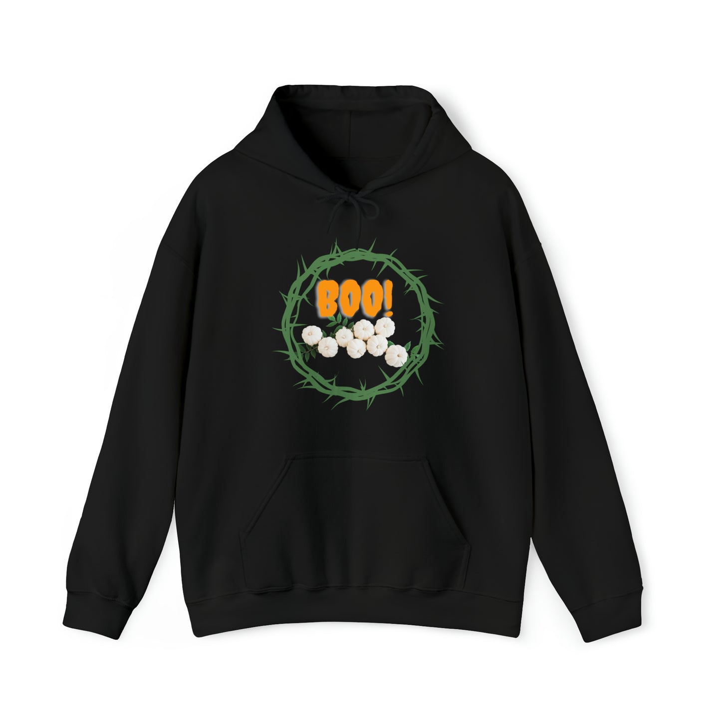 BOO THORN WREATH HALLOWEEN UNISEX HOODIE GIFT