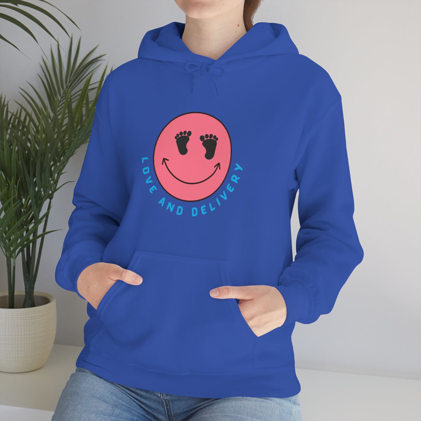 L AND D LOVE AND DELIVERY HOODED SWEATSHIRT GIFTS FOR NURSES