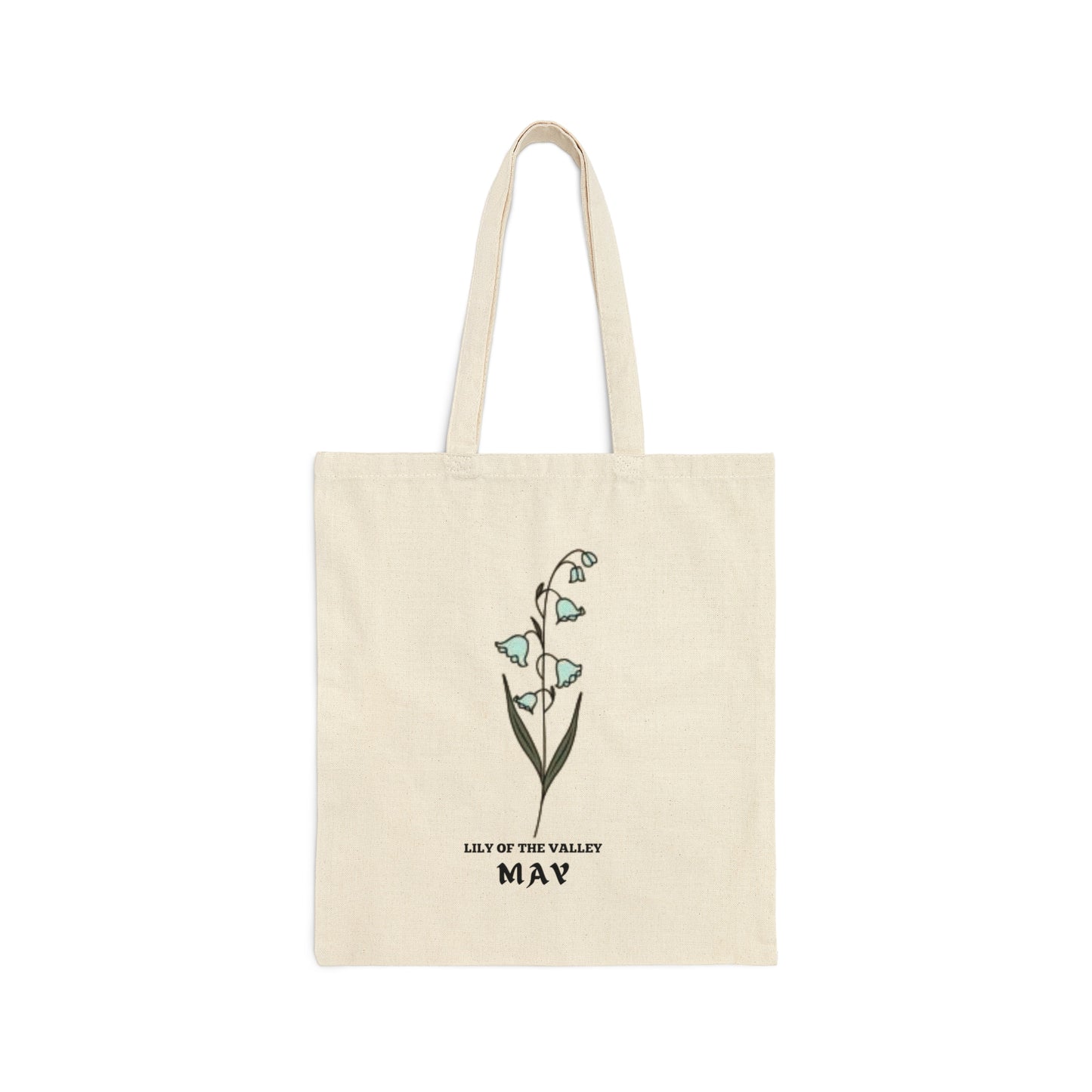 MAY BIRTH MONTH FLOWER TOTE BAG GIFT (LILY OF THE VALLEY)