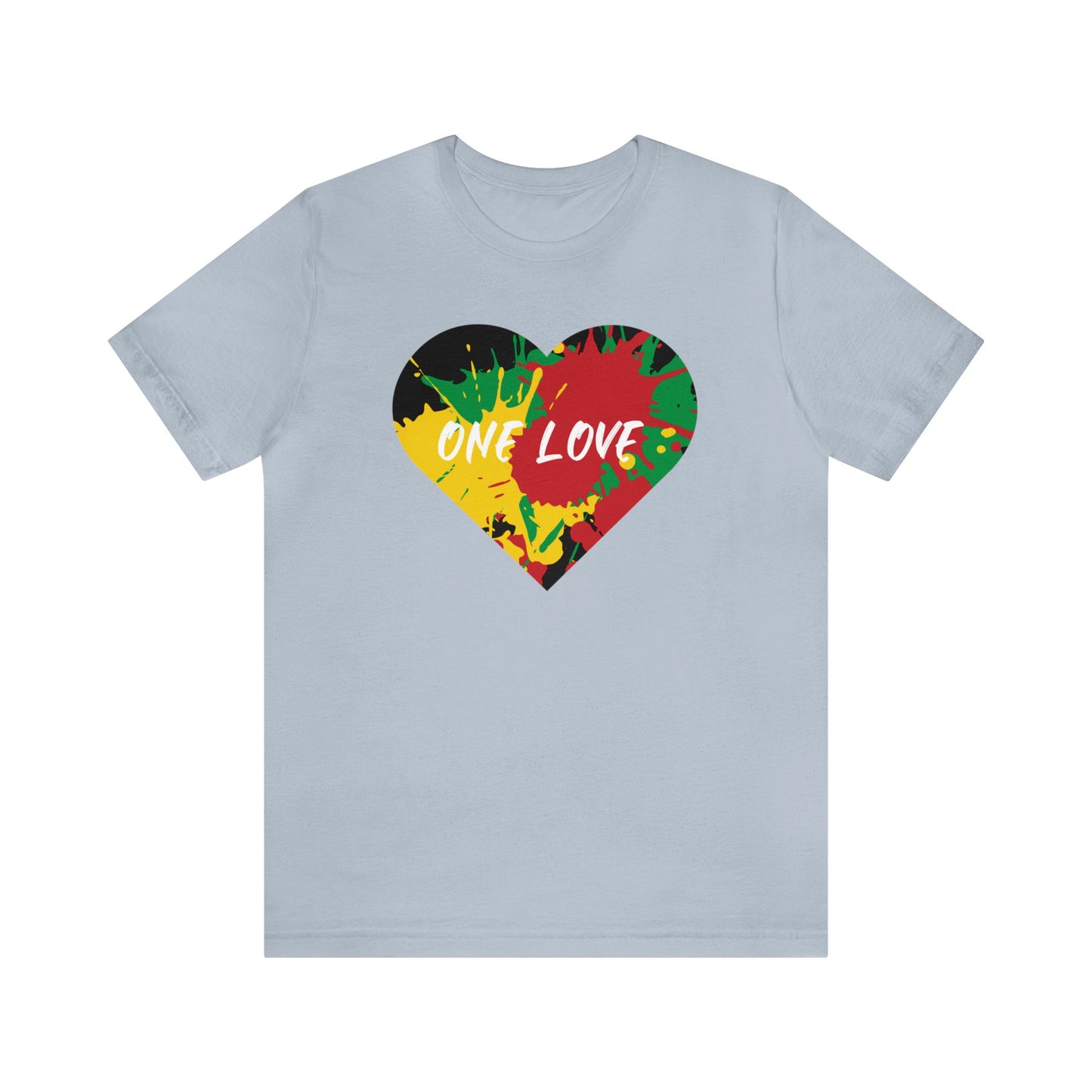 ONE LOVE RASTAH COLOR ART DESIGN CREWNECK TEE