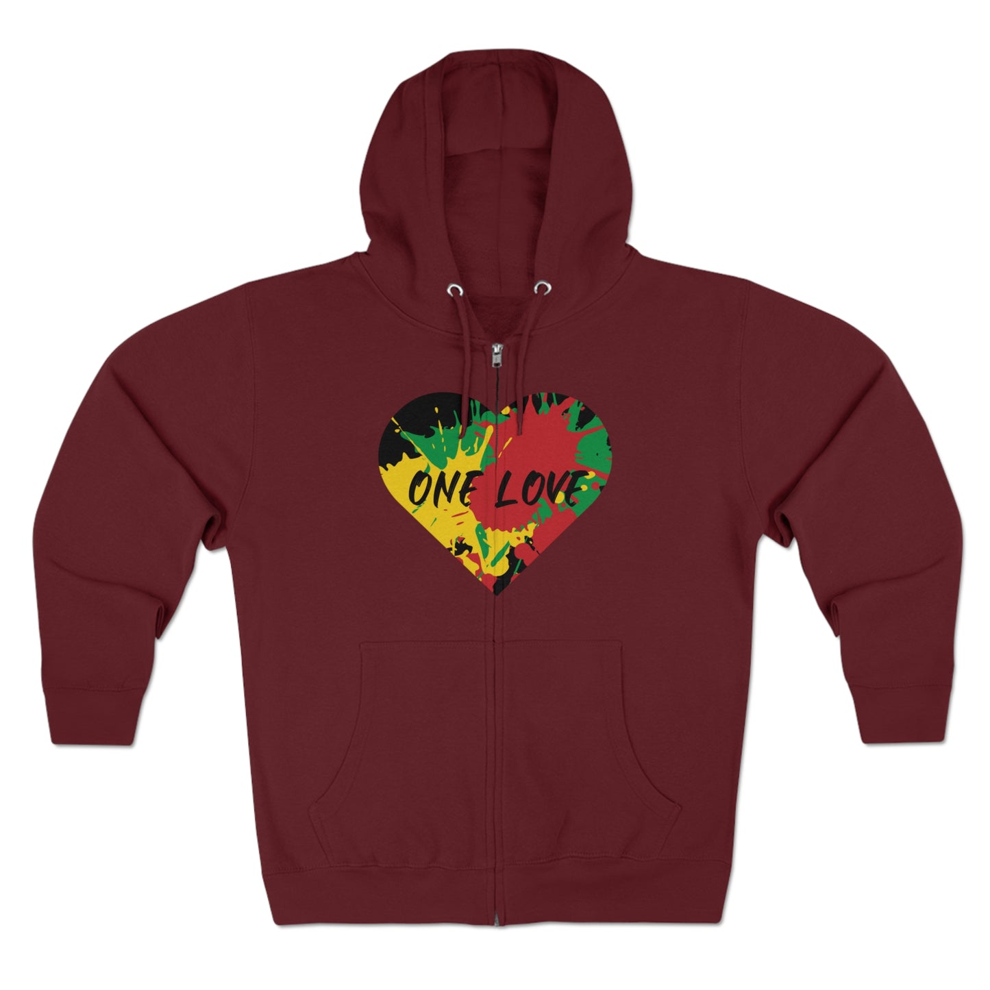 ONE LOVE ZIP FRONT HOODIE GIFT