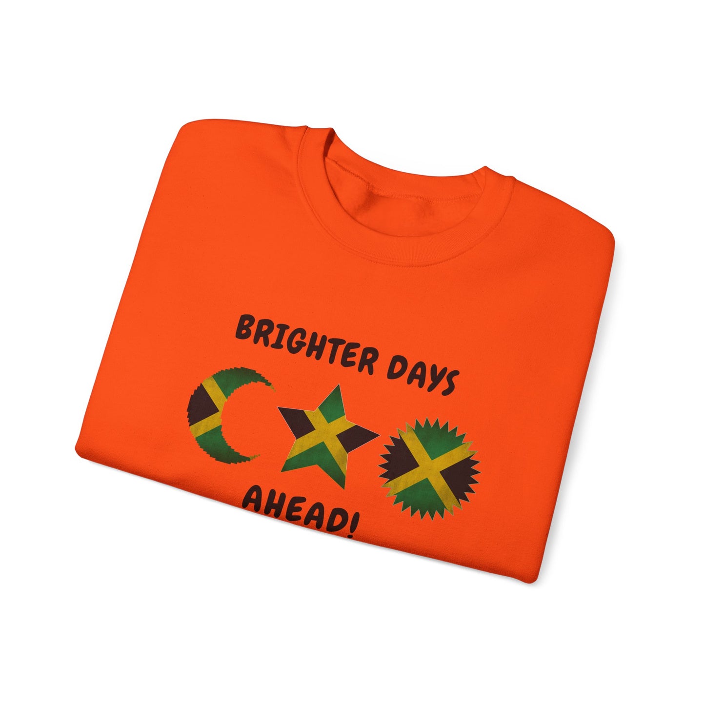 Jamaica Brighter Days Ahead Sun Moon Star Crewneck Sweatshirt