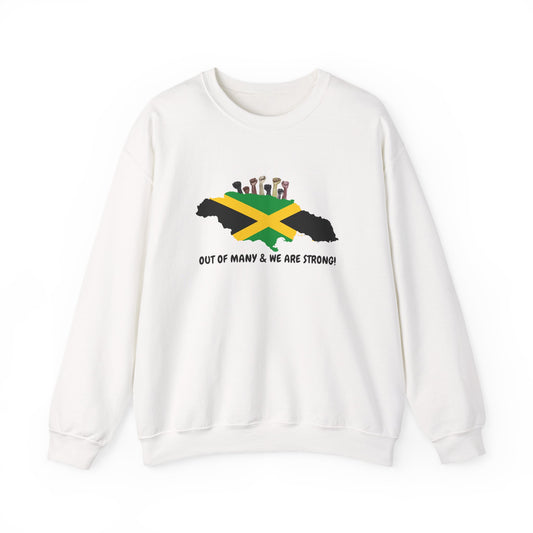 Jamaican Unity Crewneck Sweatshirt — "Out of Many, We Are Strong"
