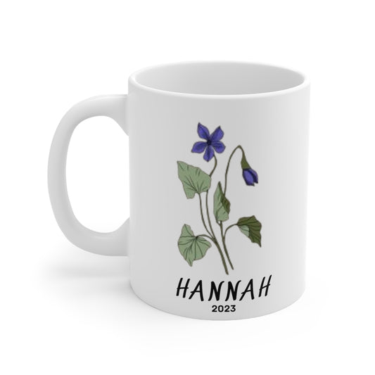 Birth Month flower mug ( February )