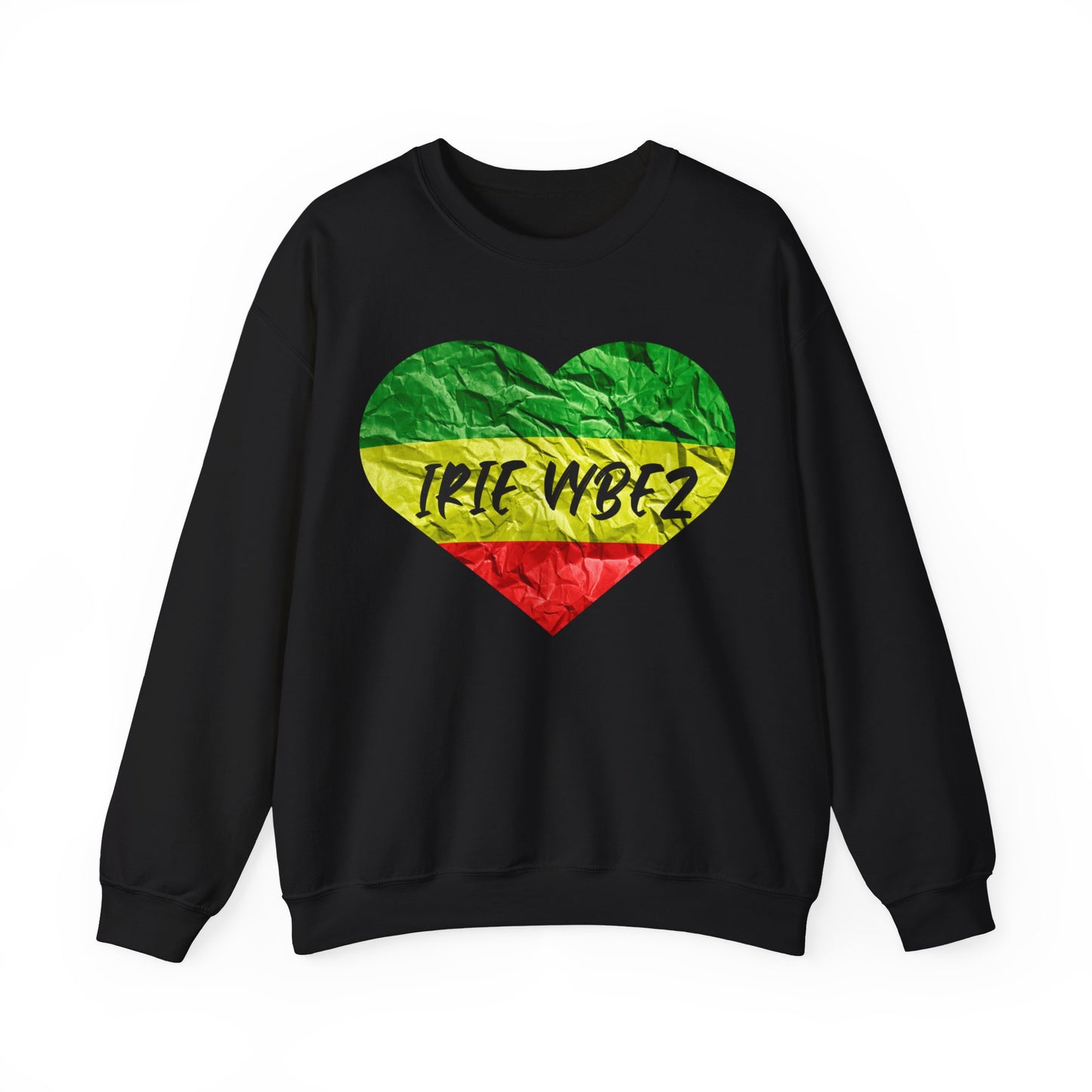 IRIE VYBEZ ROOTS COLOR HEART DESIGN CREWNECK SWEATSHIRT