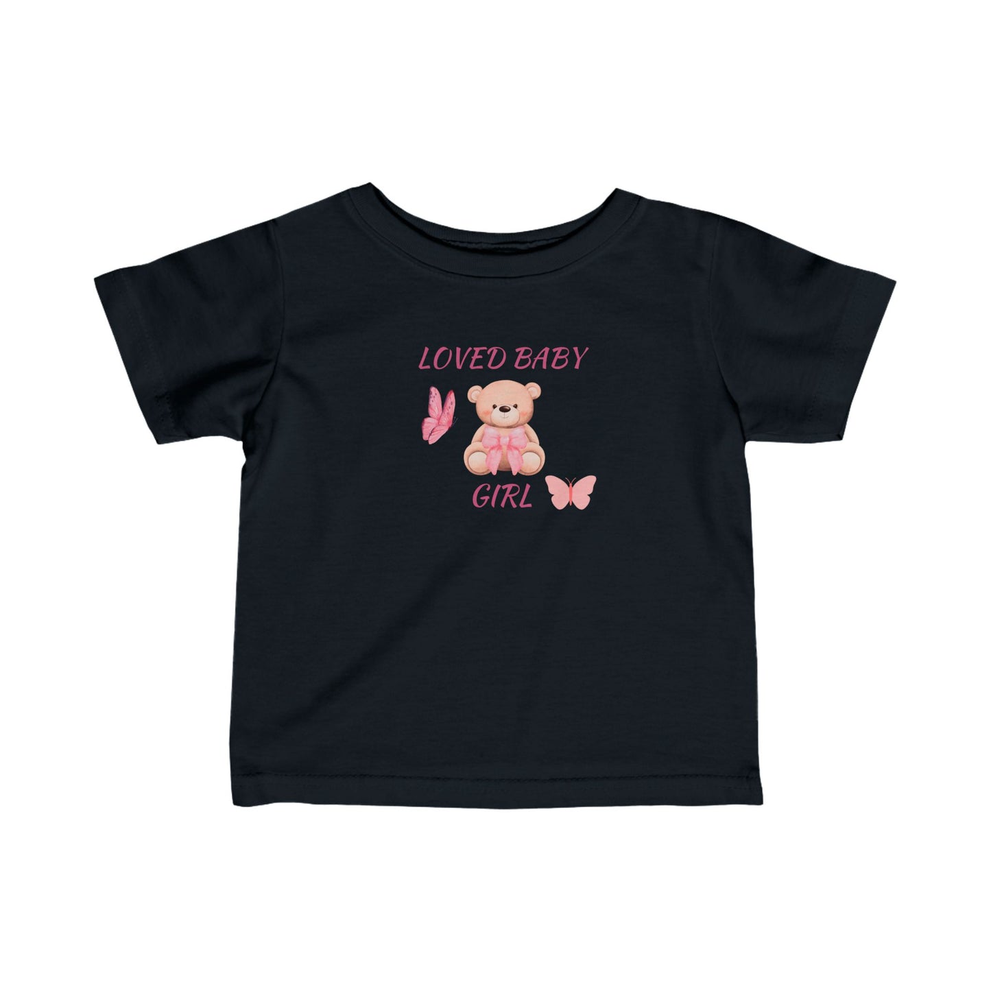 INFANT GIRL LOVED GIRL SHORT SLEEVE TEE SHIRT