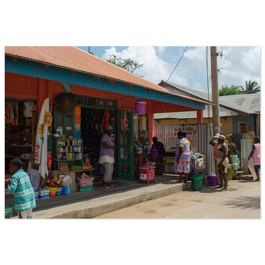 Caribbean Market Scene Jigsaw Puzzle