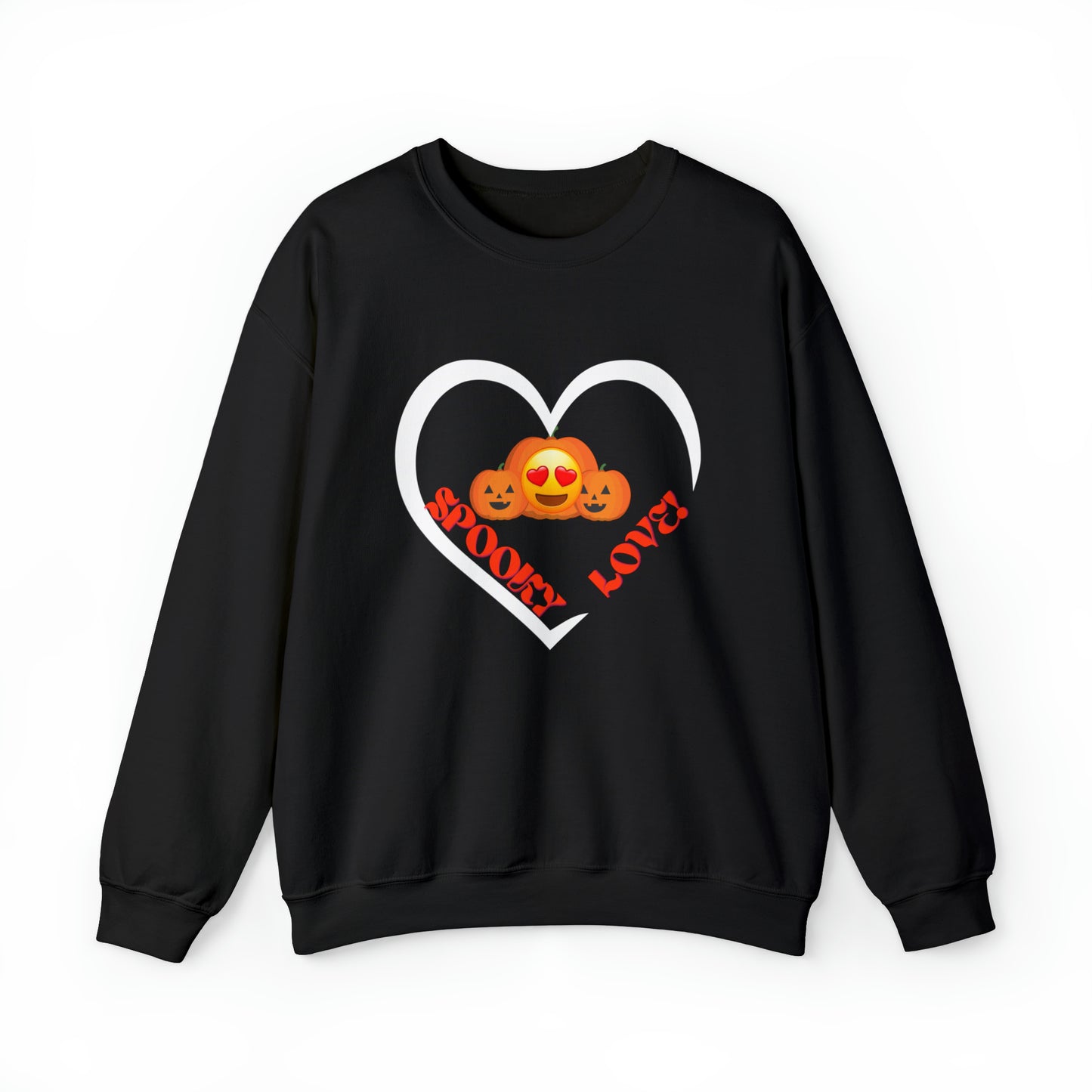 SPOOKY LOVE HEART PUMPKIN HALLOWEEN SWEATSHIRT GIFT