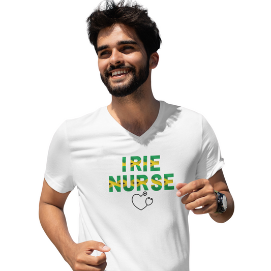 JAMAICAN NURSE V NECK T SHIRT GIFT