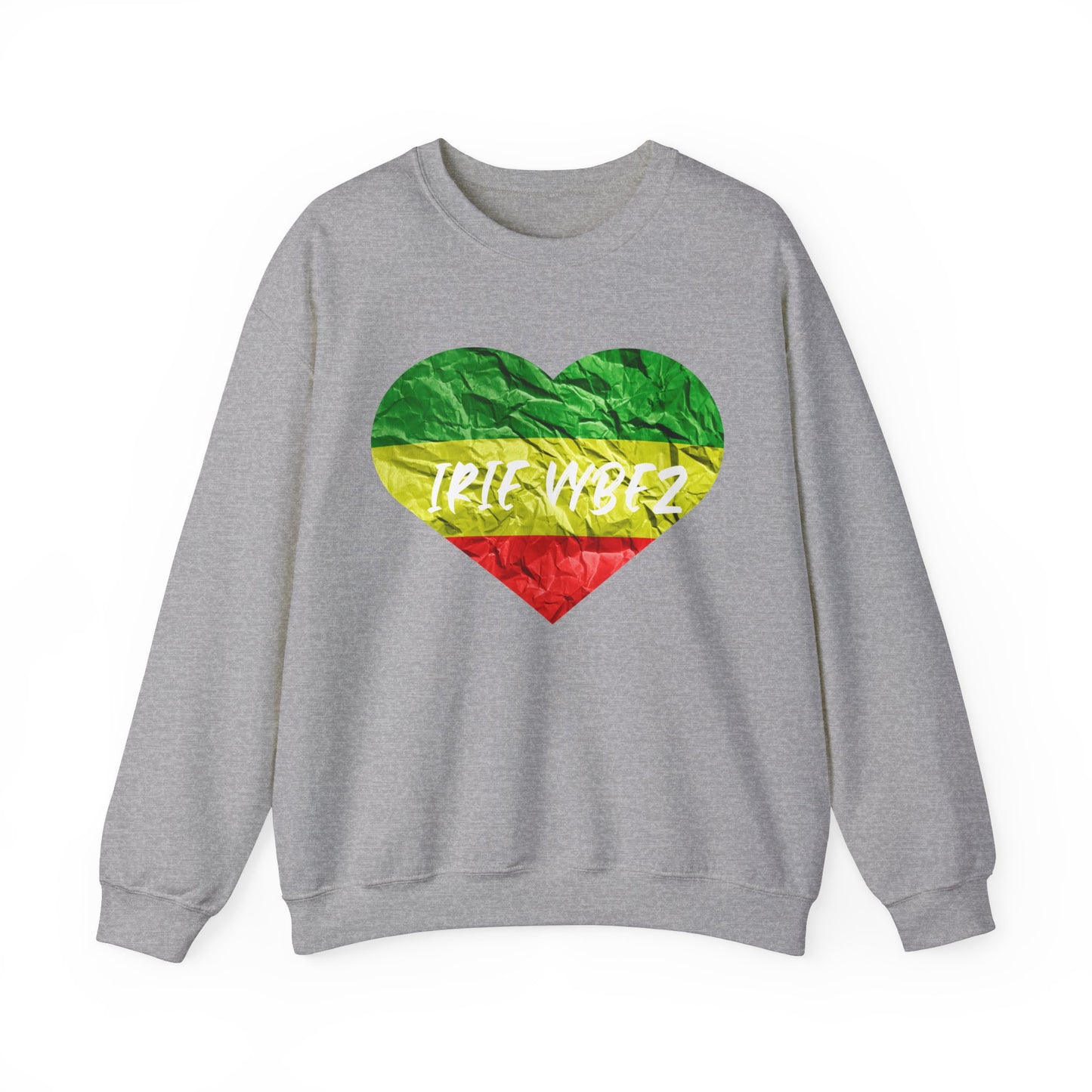 IRIE VYBEZ HEART DESIGN GRAPHIC CREWNECK SWEATSHIRT GIFT