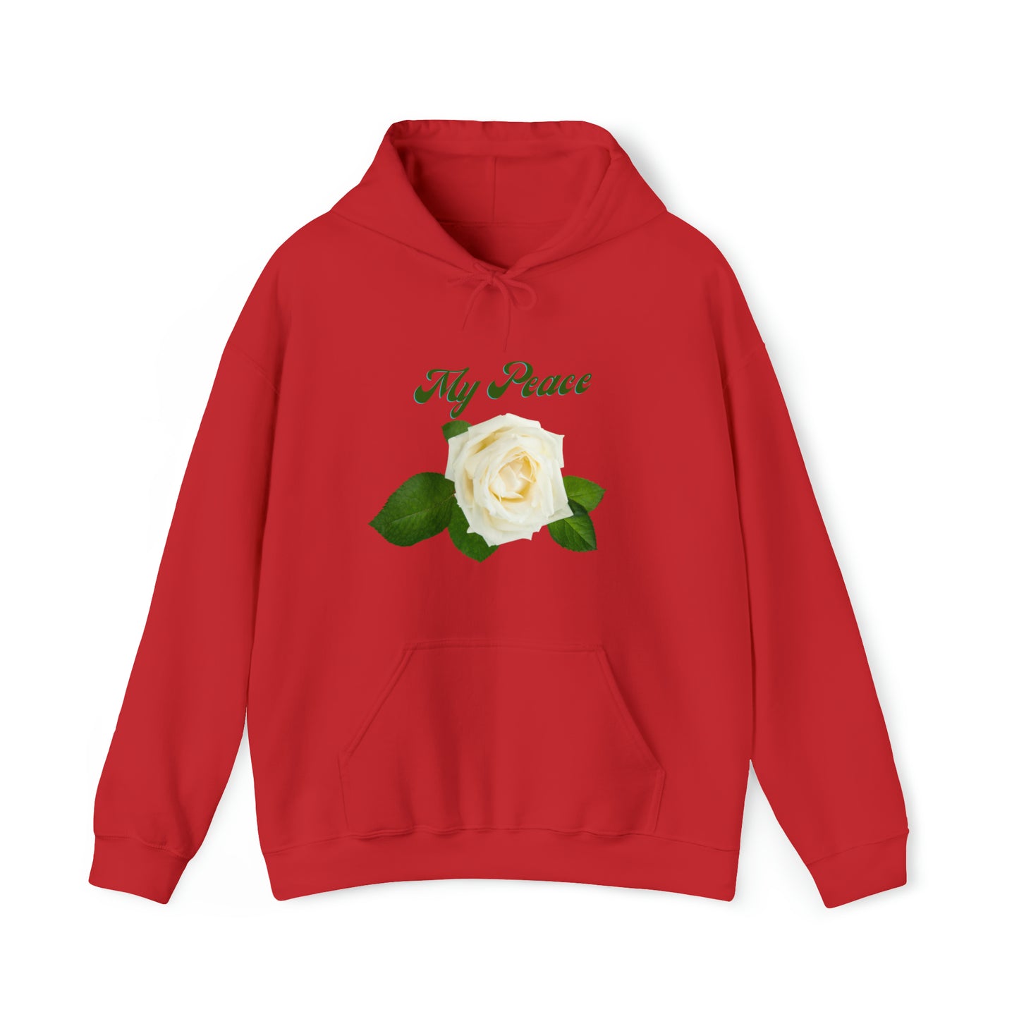 White Rose Flower Statement Hooded Sweatshirt Gift