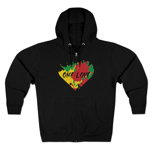 ONE LOVE ZIP FRONT HOODIE GIFT