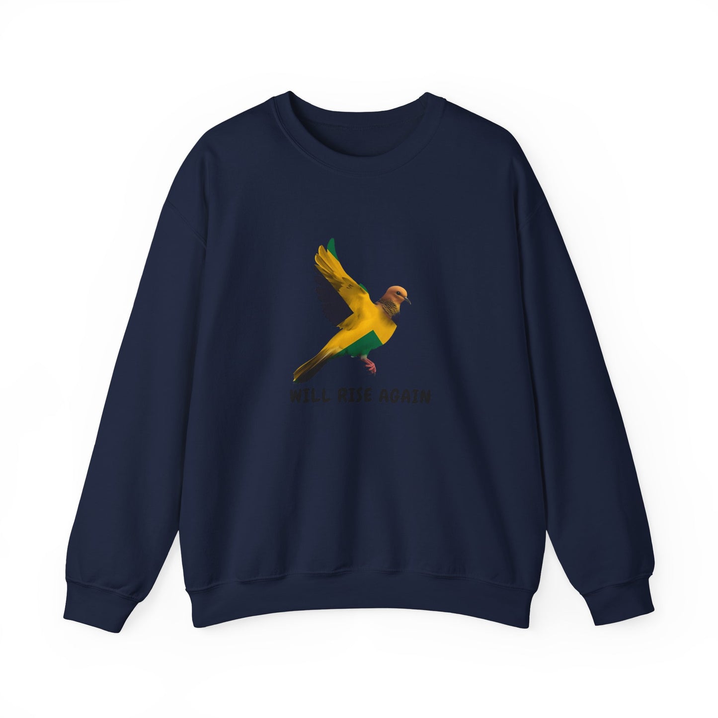 Will Rise Again Inspiring Bird Graphic Crewneck Shirt