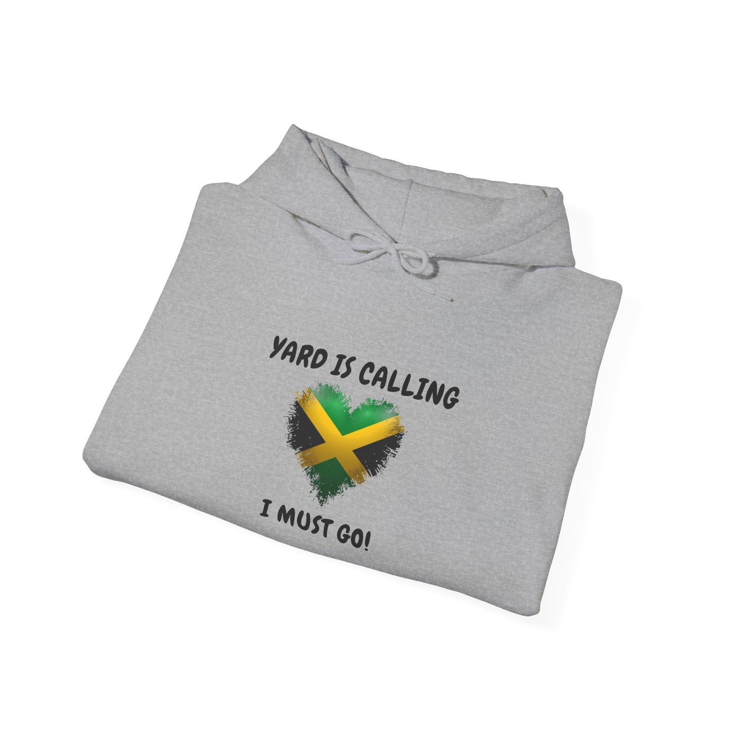 Jamaica  Flag Heart Hoodie "Yard Is Calling, I Must Go" Pullover