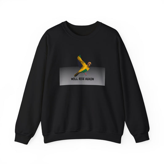 Jamaica Will Rise Again Flying Bird Inspirational Graphic Sweatshirt