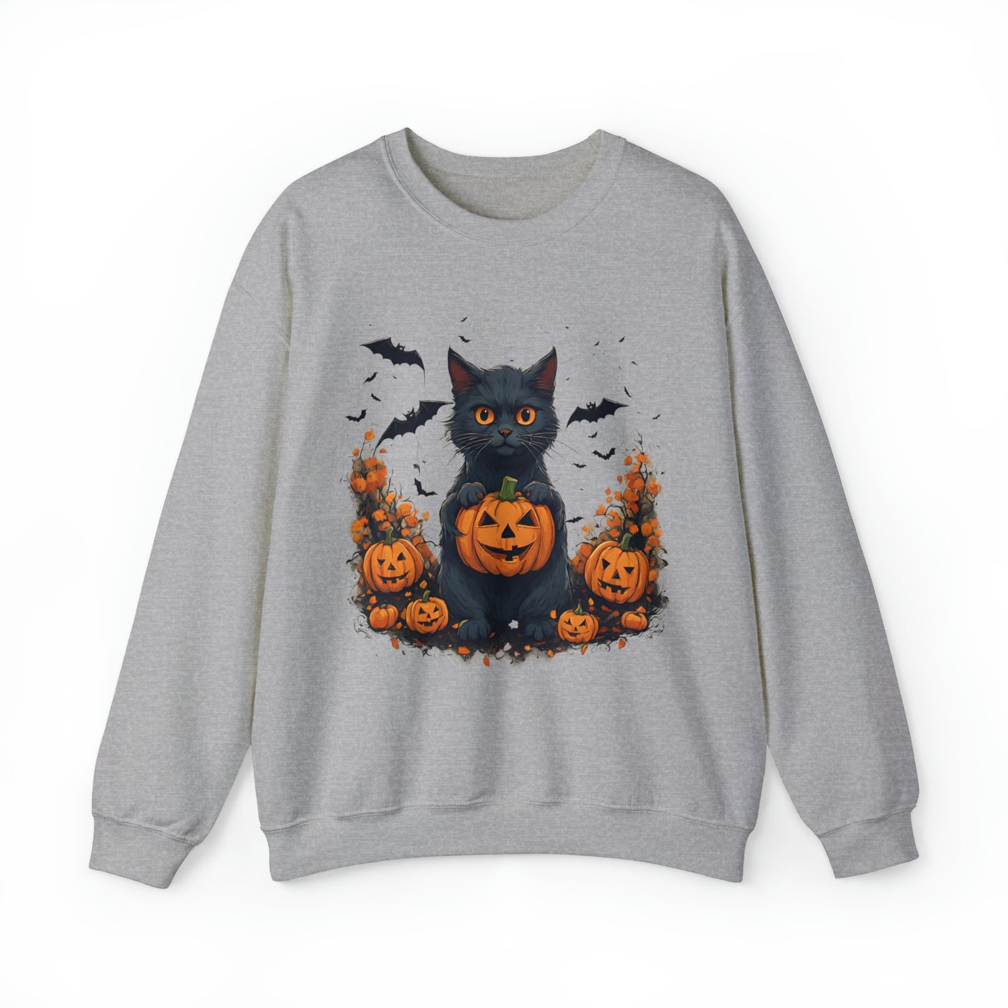 BLACK CAT HALLOWEEN SWEATSHIRT GIFT