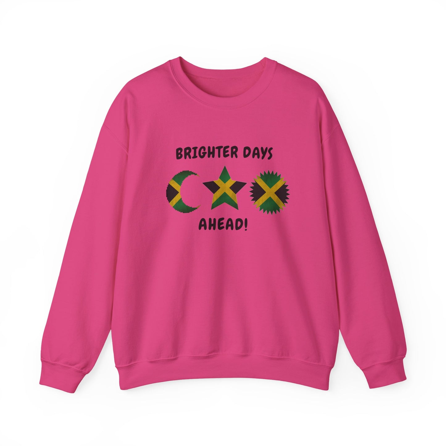 Jamaica Brighter Days Ahead Sun Moon Star Crewneck Sweatshirt