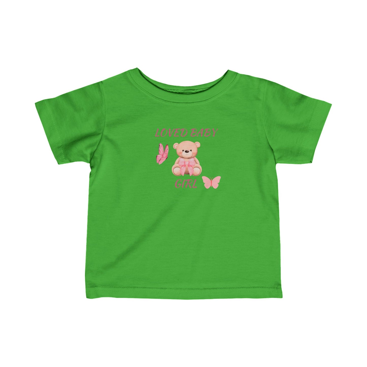 INFANT GIRL LOVED GIRL SHORT SLEEVE TEE SHIRT