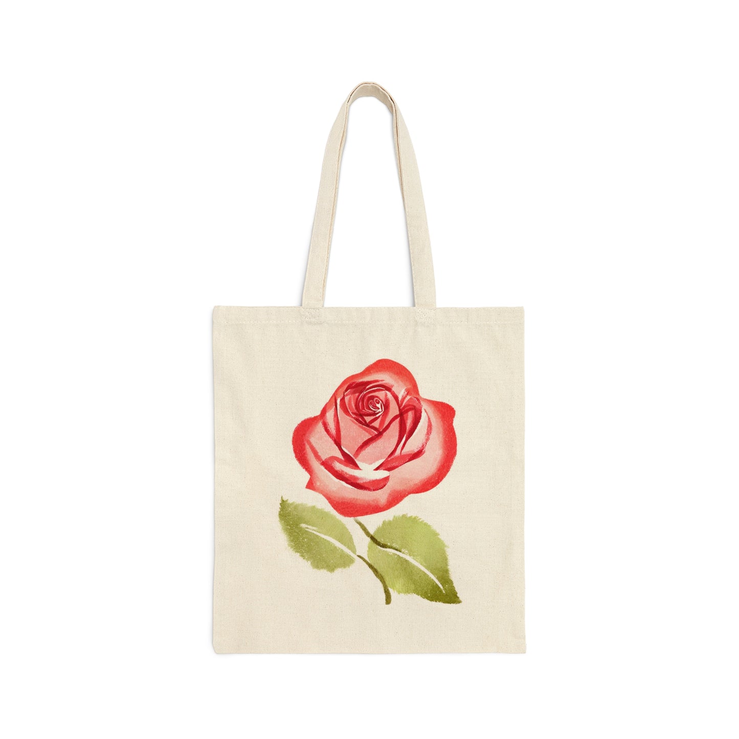 BEAUTIFUL WATER COLOR ROSE DESIGN TOTE BAG GIFT