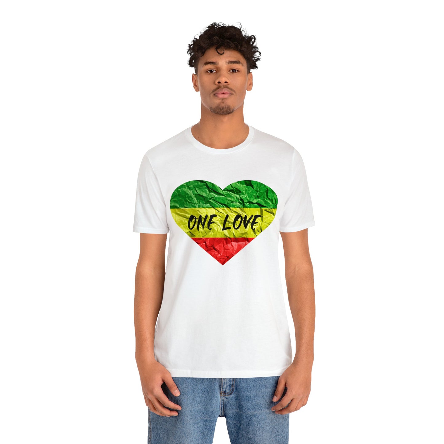 ONE LOVE ROOTS REGGAE CREWNECK T SHIRT