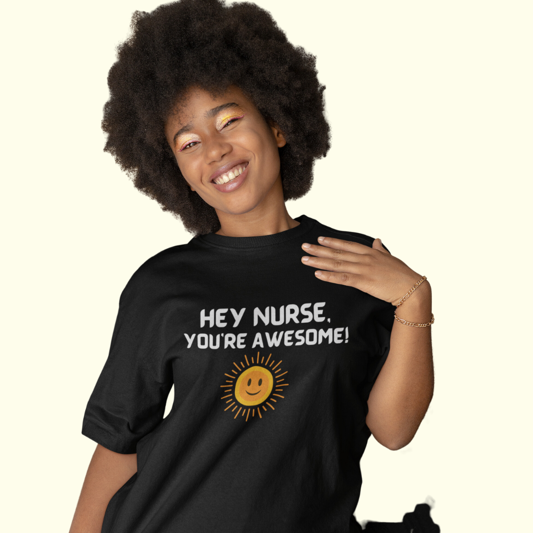 AWESOME NURSE CREWNECK TEE SHIRT GIFT