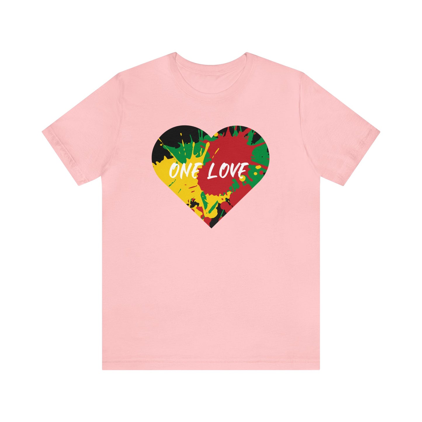 ONE LOVE RASTAH COLOR ART DESIGN CREWNECK TEE