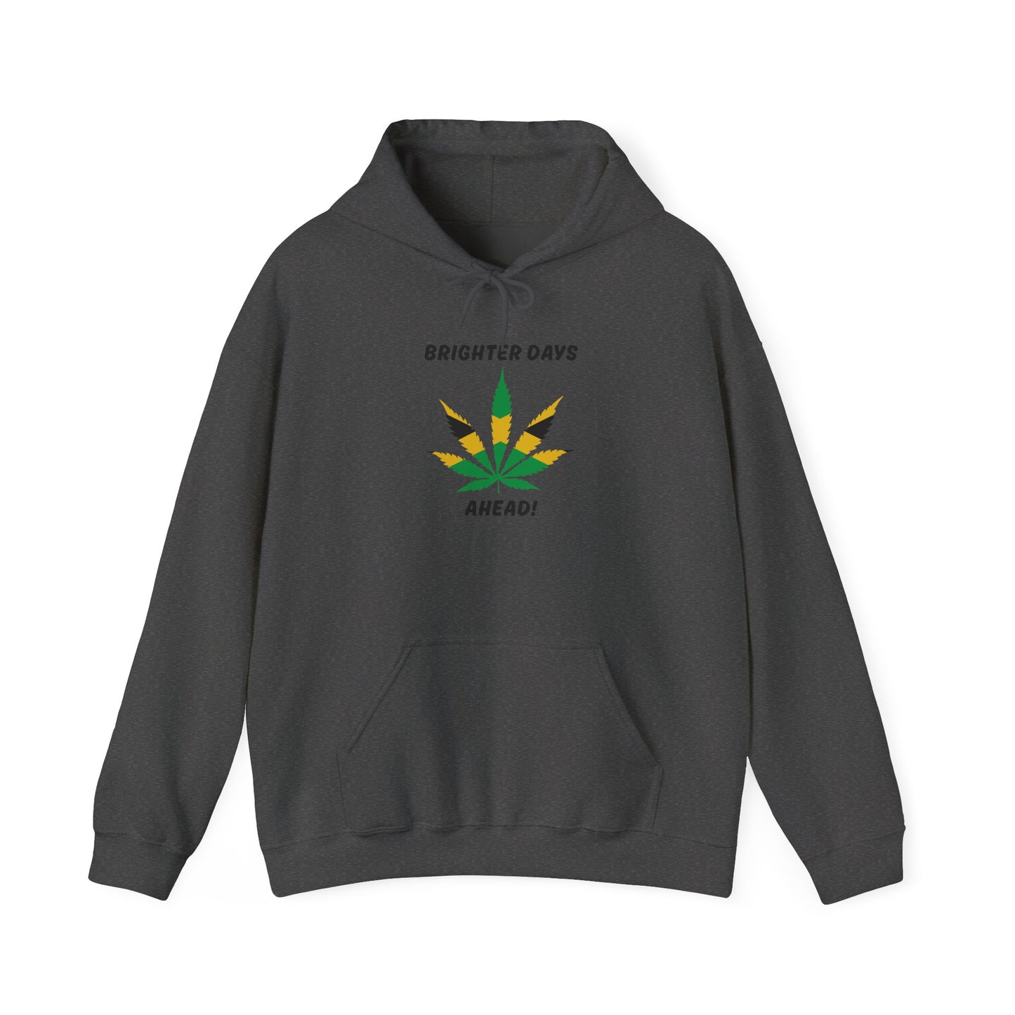 Brighter Days Ahead Hoodie Jamaican Color Ganja Leaf Graphic Pullover