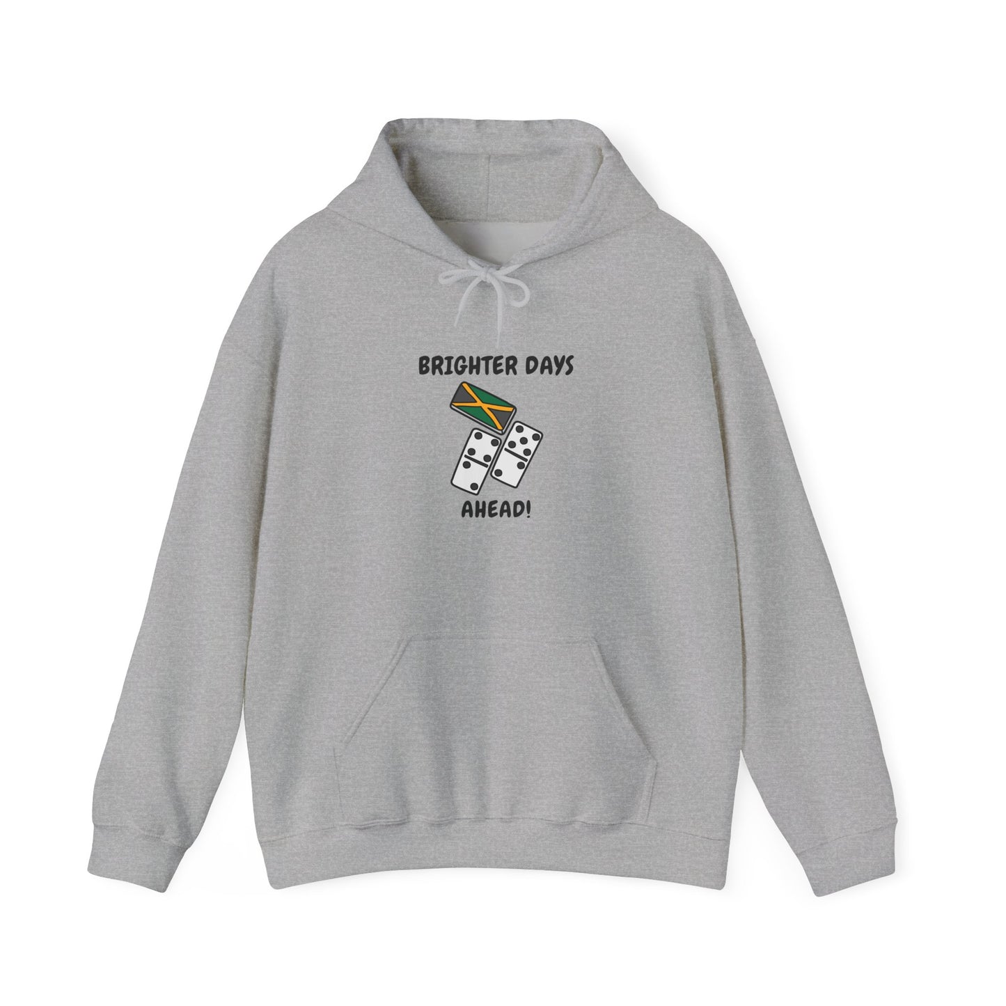 Brighter Days Ahead Hoodie — Jamaican style Domino Graphic