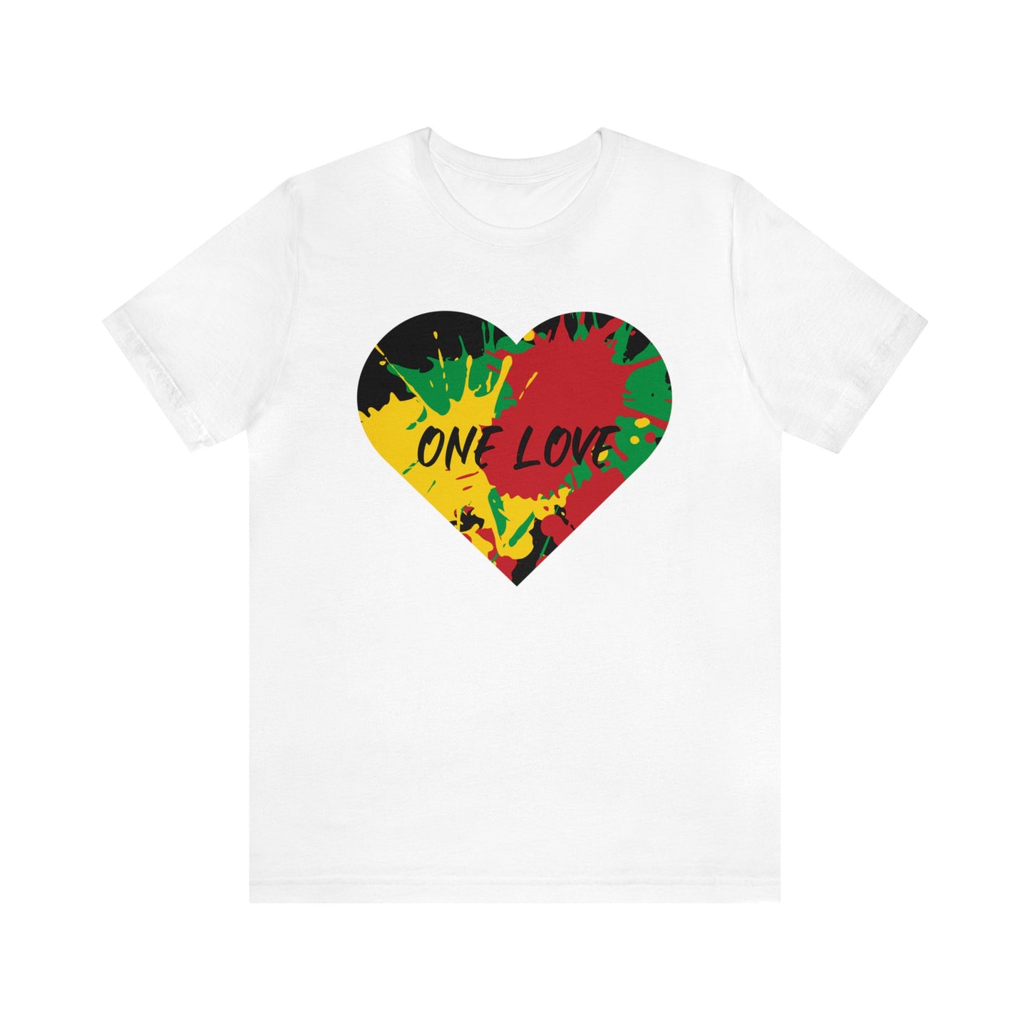 ONE LOVE GRAPHIC ROOTS ART DESIGN TEE SHIRT