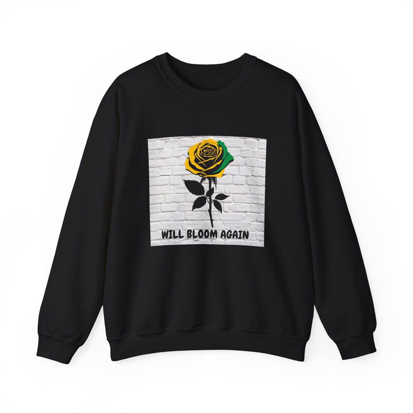 Will Bloom Again  Rose Graphic Sweatshirt