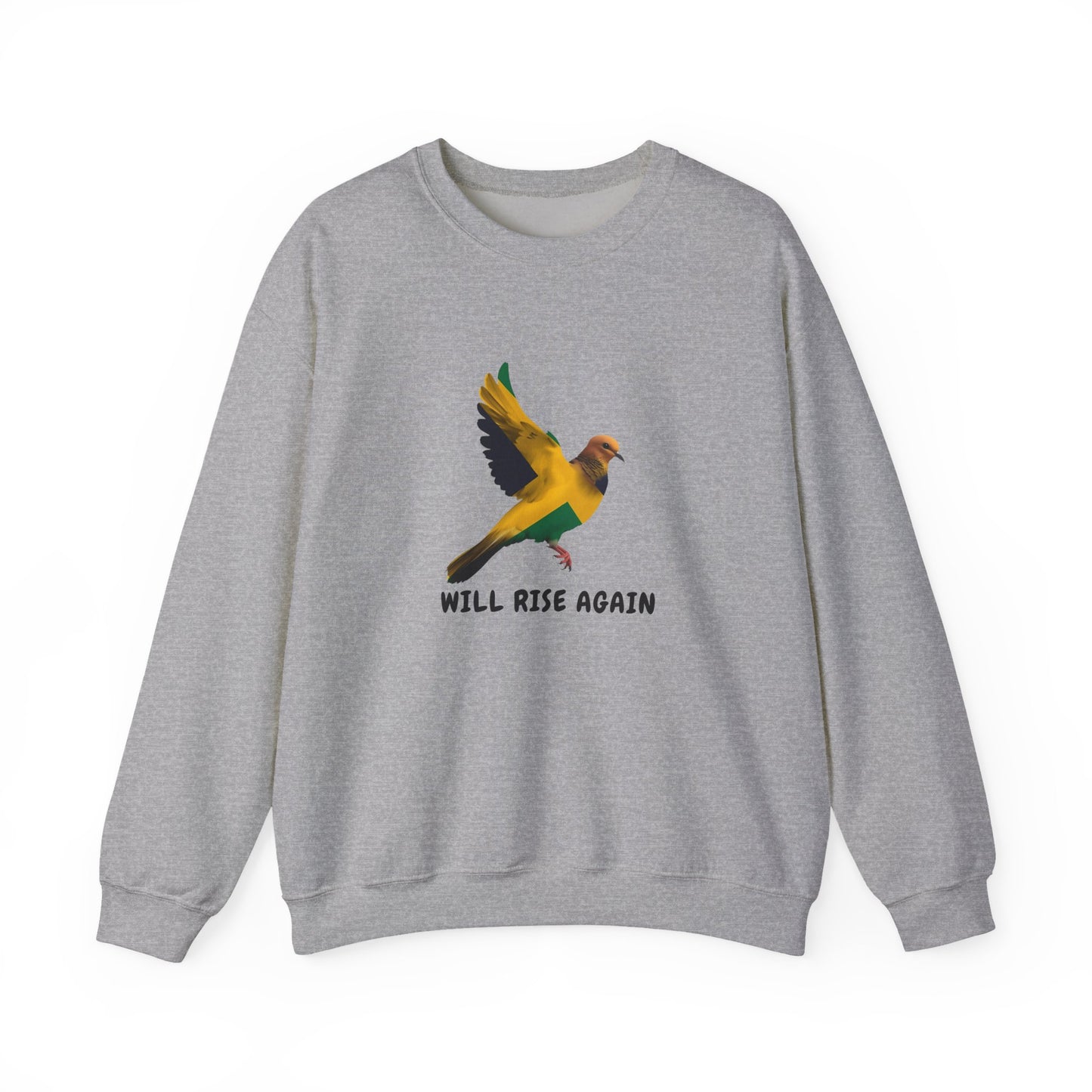 Will Rise Again Inspiring Bird Graphic Crewneck Shirt