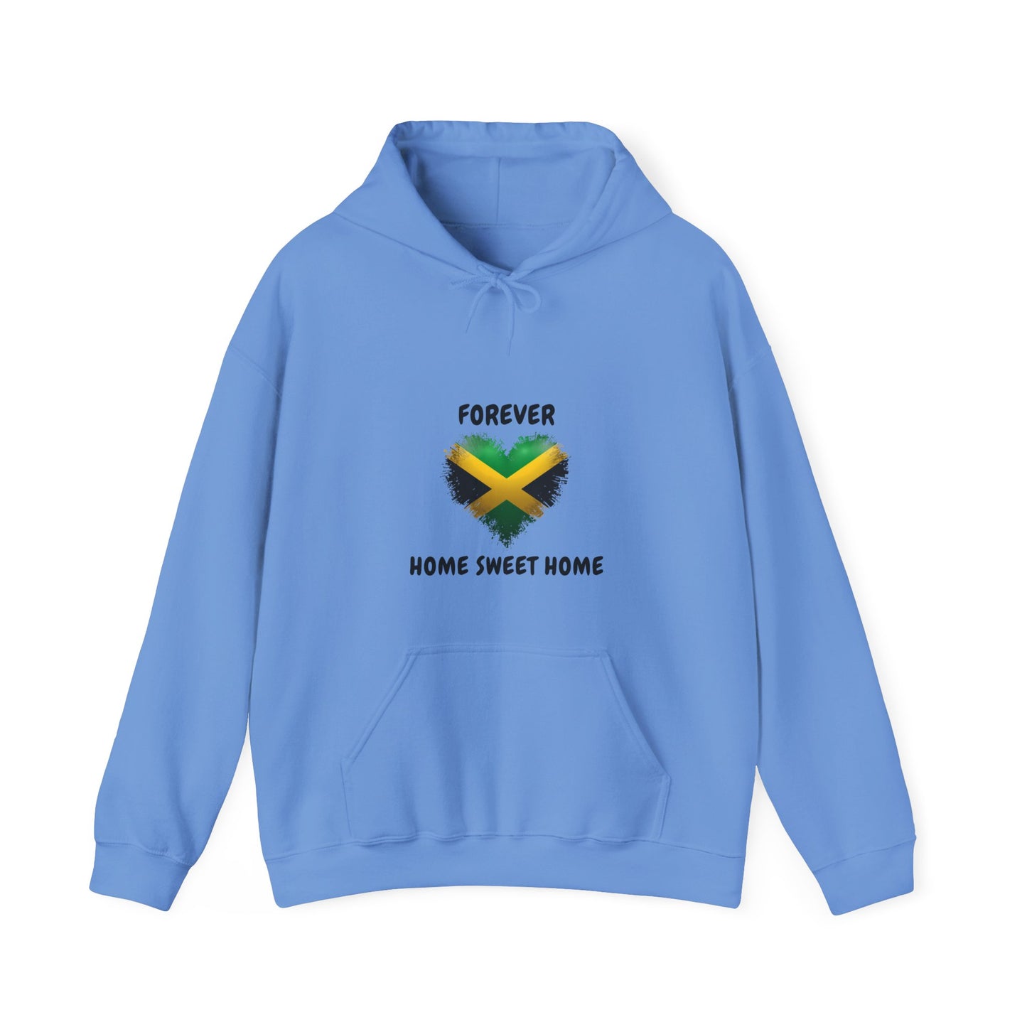 Forever Home Sweet Home Jamaican Flag Heart Hoodie Pullover