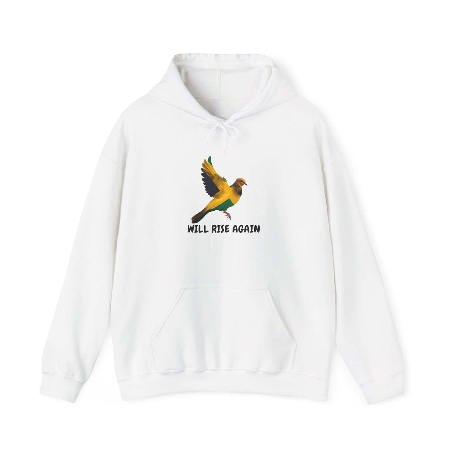 Will Rise Again Bird  Inspirational Flying Bird Graphic Hooded Sweatshirt