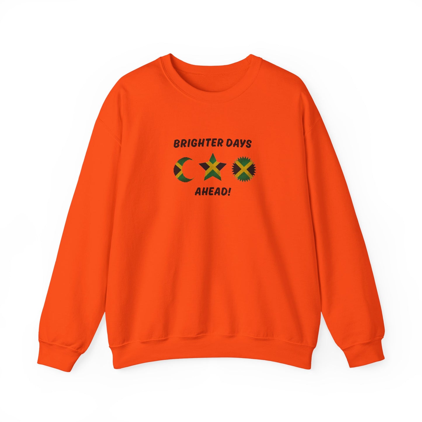 Jamaica Brighter Days Ahead Sun Moon Star Crewneck Sweatshirt