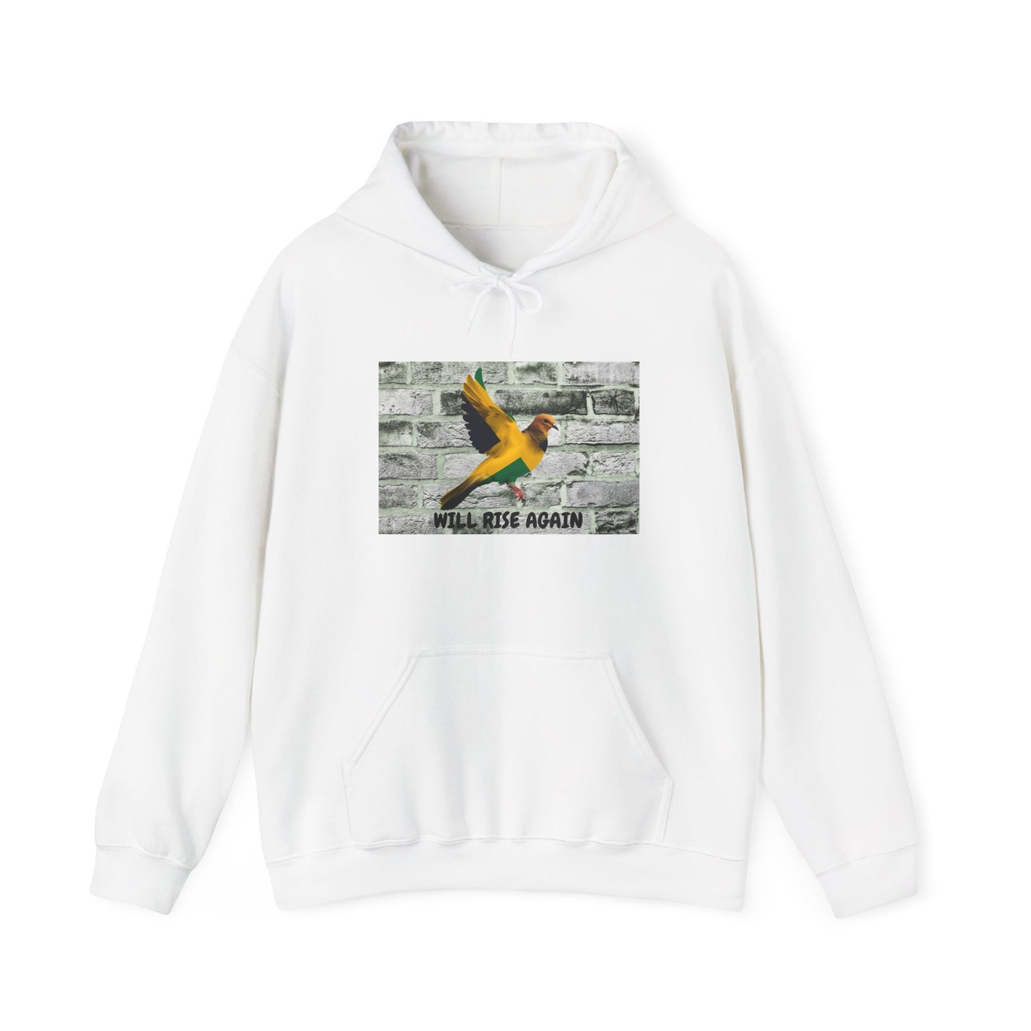 Rise Again Jamaican Flag Bird Graphic Hooded Sweatshirt