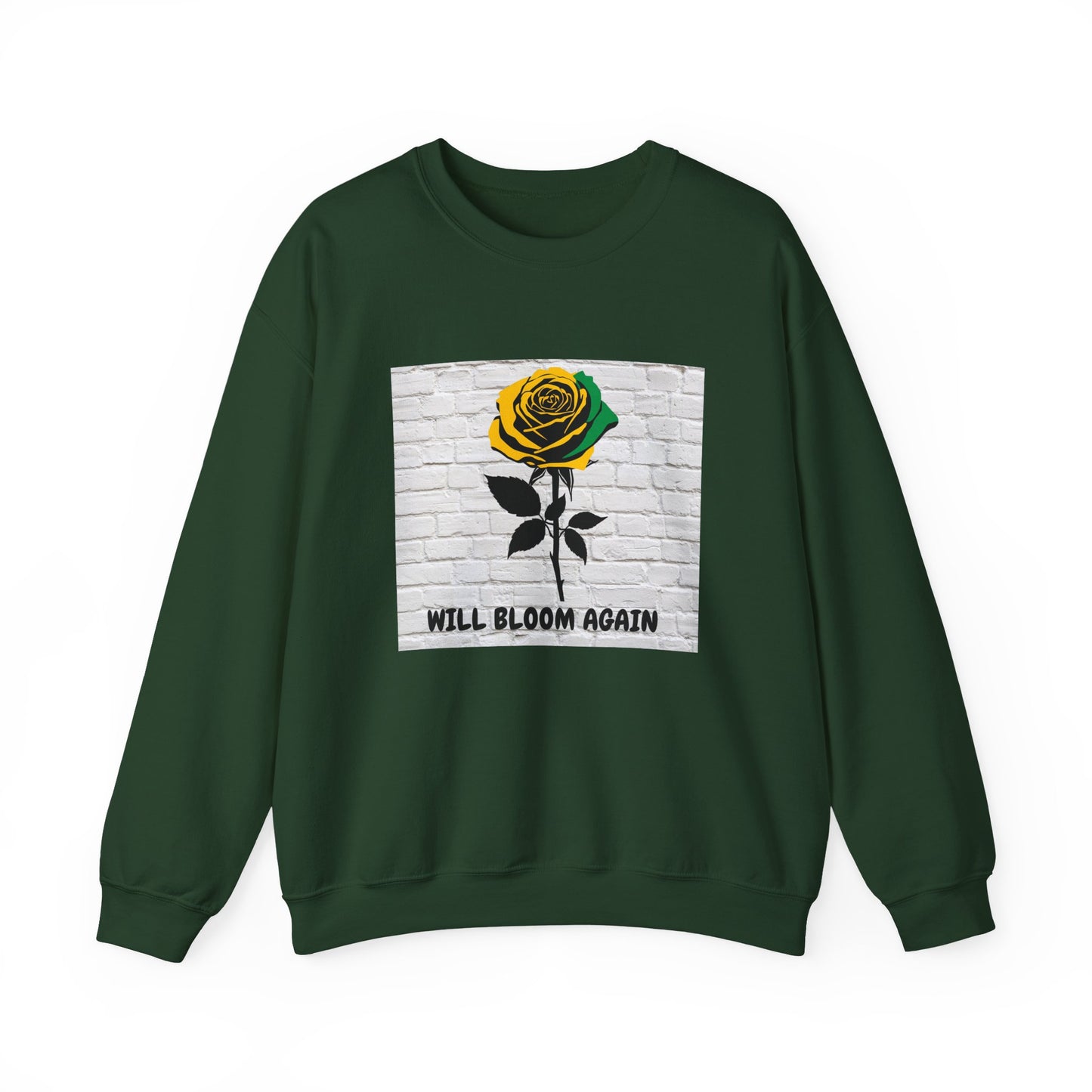 Will Bloom Again  Rose Graphic Sweatshirt