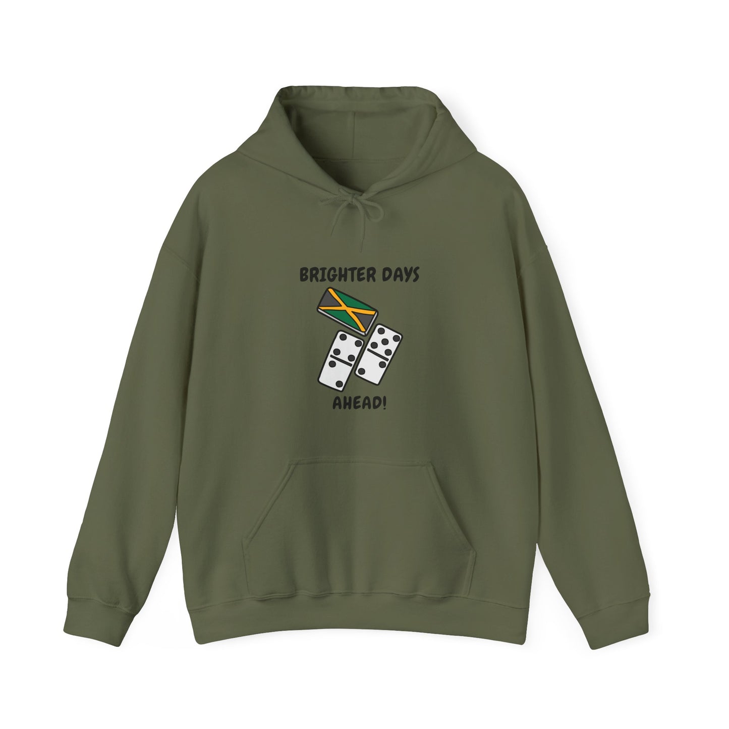 Brighter Days Ahead Hoodie Jamaican Flag Dominoes Graphic