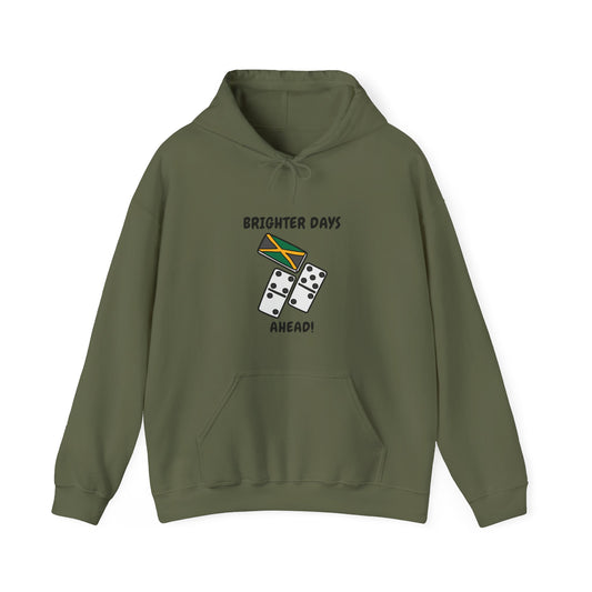 Brighter Days Ahead Hoodie Jamaican Flag Dominoes Graphic