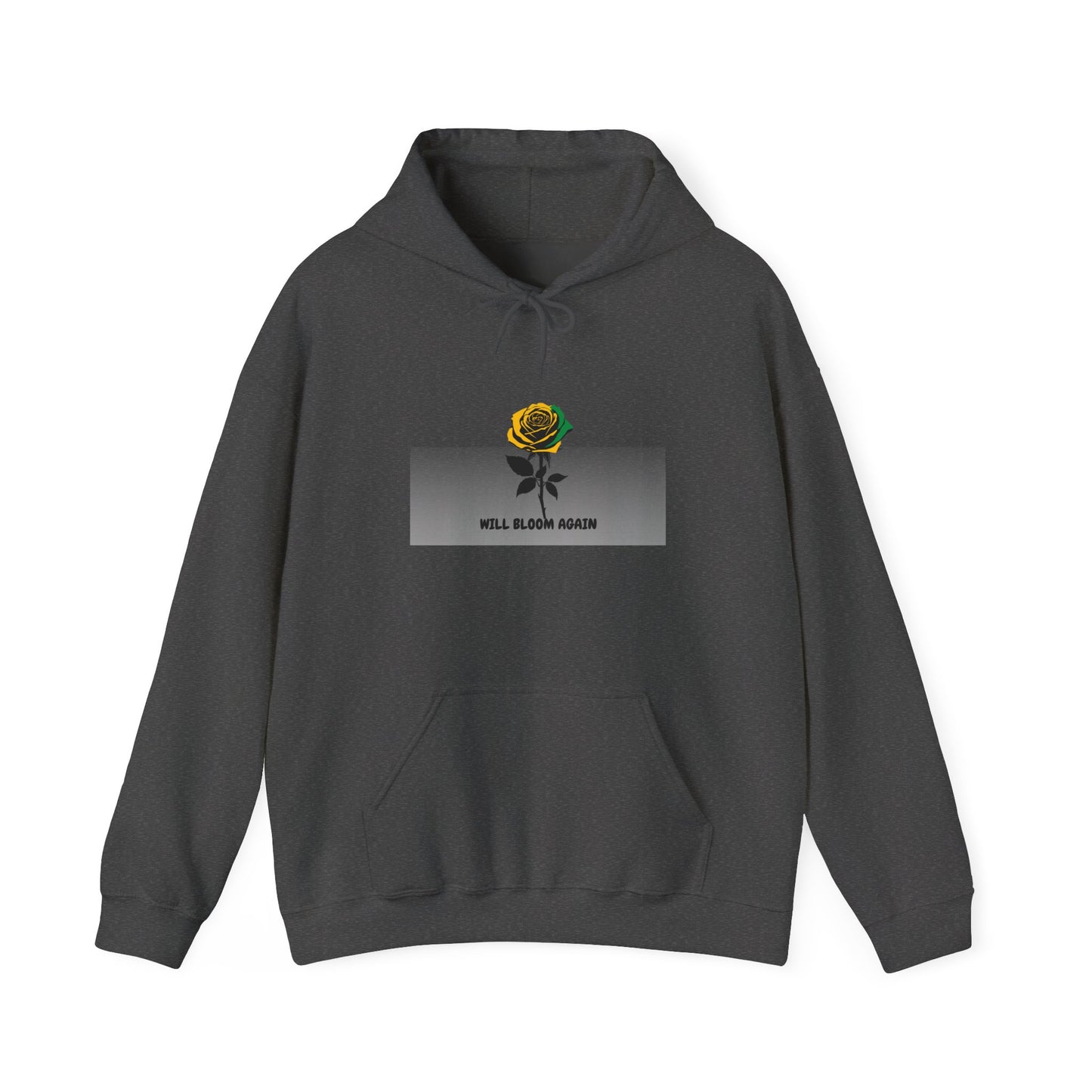 Jamaican Color Rose Of Hope "Will Bloom Again" — Graphic Hooded Sweatshirt