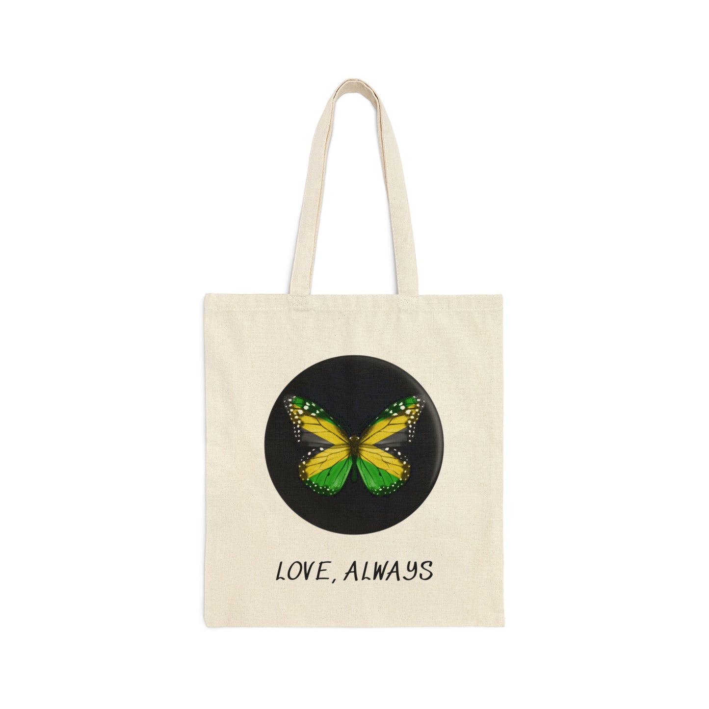 TOTE BAG WITH JAMAICA COLOR MONARCH BUTTERFLY