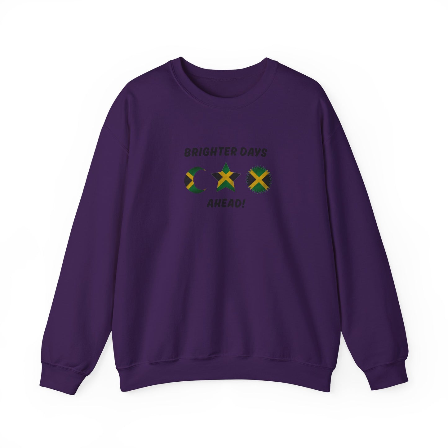 Jamaica Brighter Days Ahead Sun Moon Star Crewneck Sweatshirt