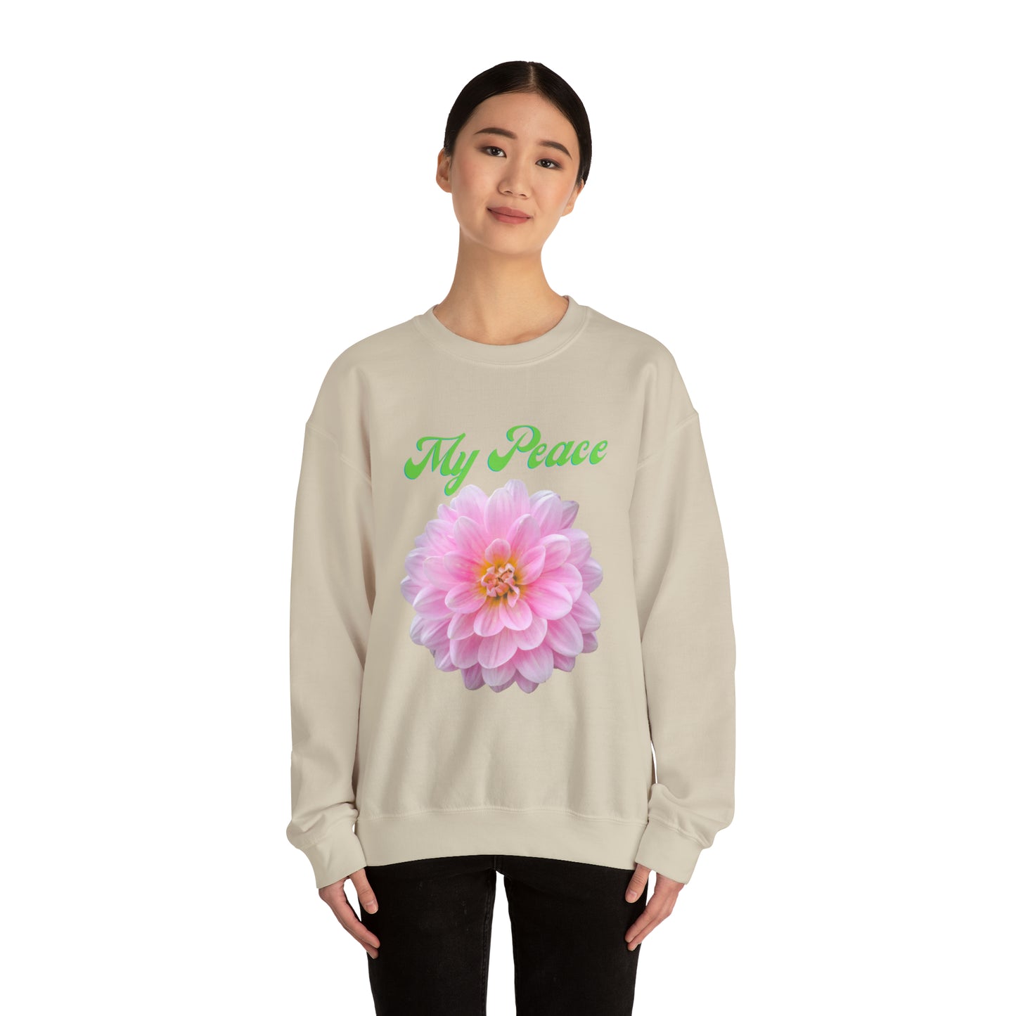 Pink Peony Design Crewneck Sweatshirt Gift