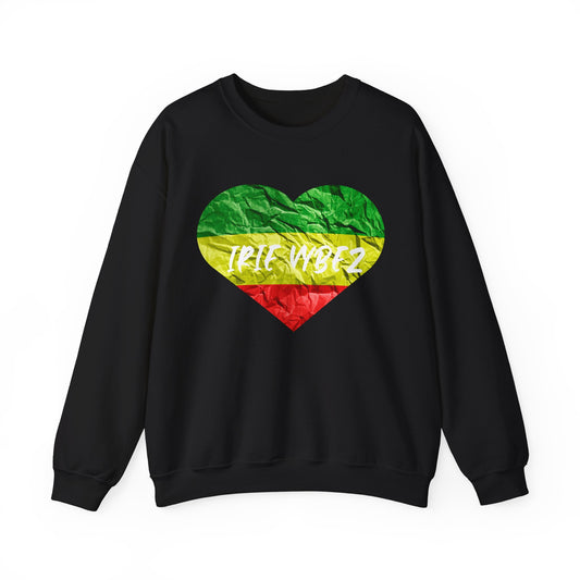 IRIE VYBEZ HEART DESIGN GRAPHIC CREWNECK SWEATSHIRT GIFT